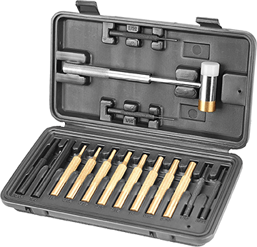 Wheeler Hammer and Punch Set Plastic Case