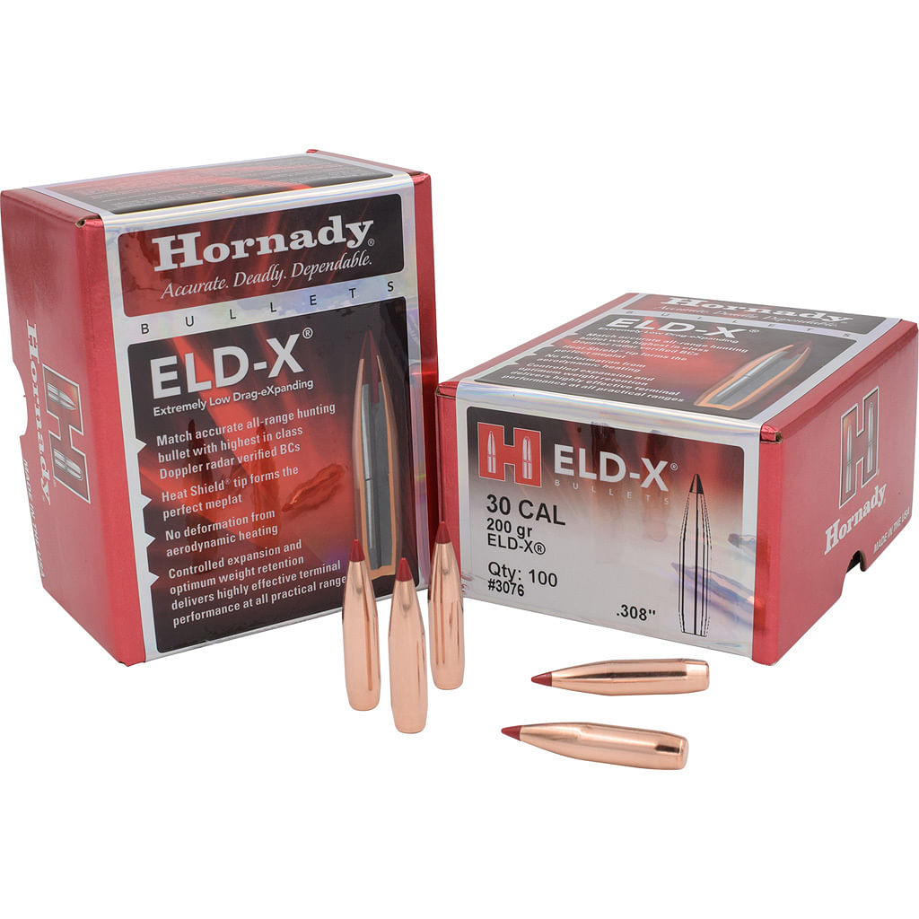 Hornady ELD-X Bullets 30 Cal. .308 200 gr. ELD-X 100 Box