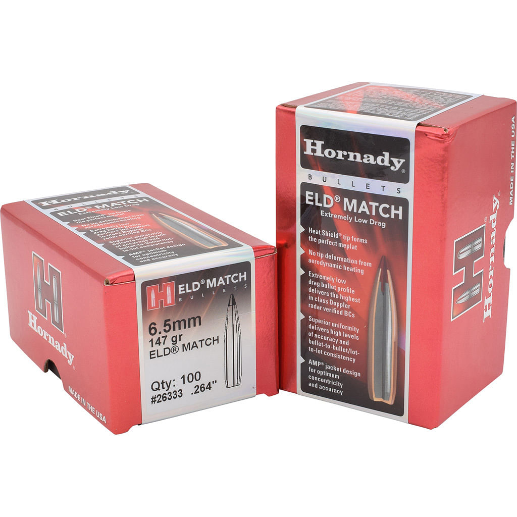 Hornady ELD Match Bullets 6.5mm .264 147 gr. ELD Match 100 Box