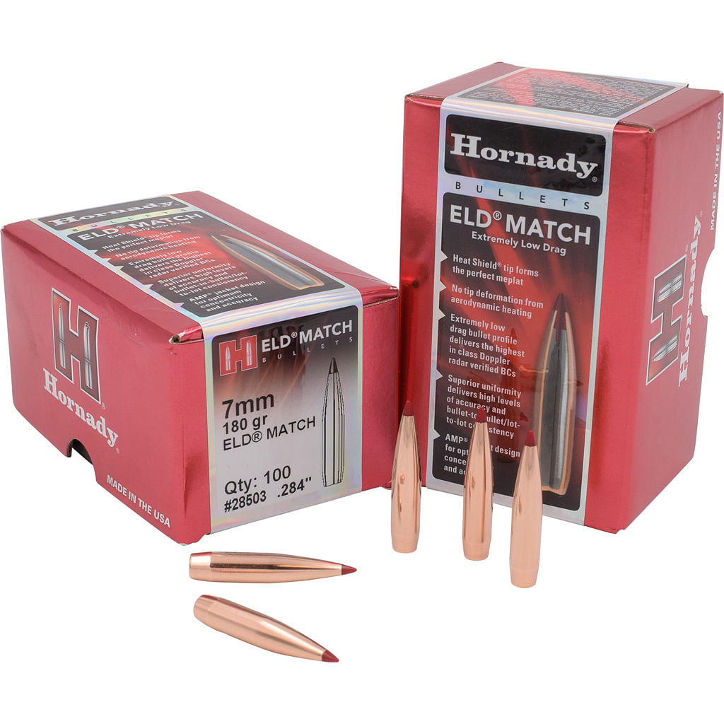 Hornady ELD Match Bullets 7mm .284 180 gr. ELD Match 100 Box