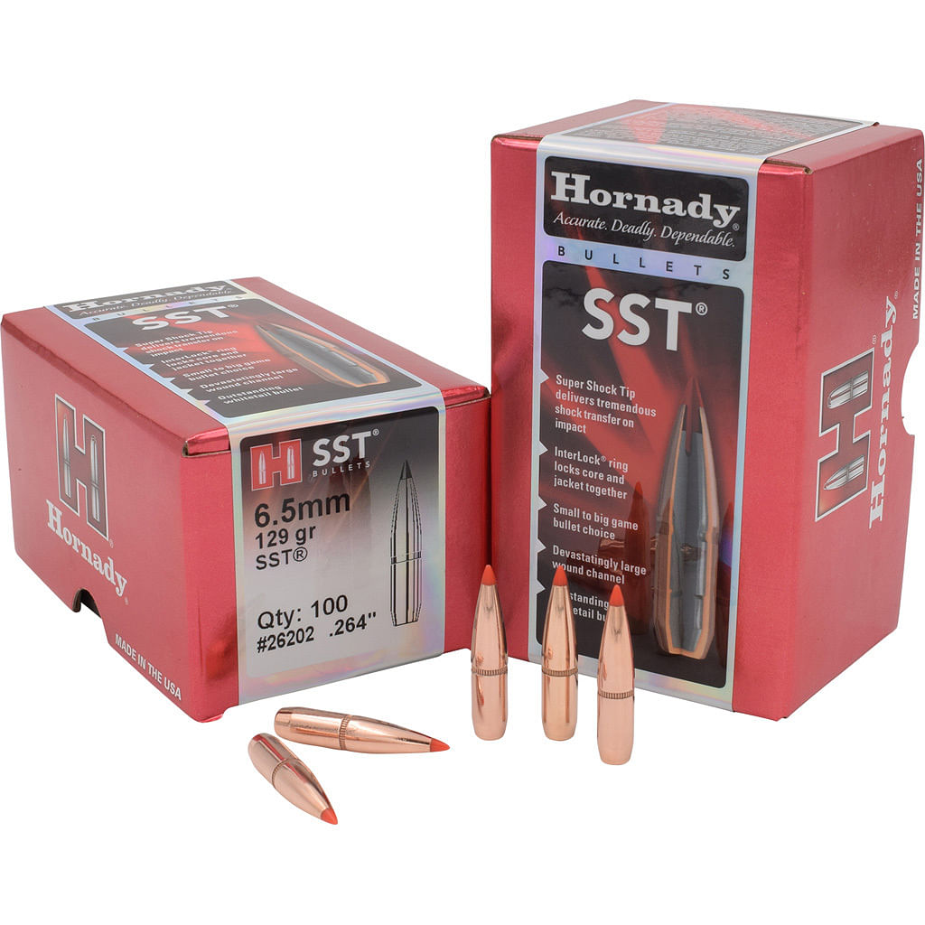 Hornady SST Bullets 6.5mm .264 129 gr. SST 100 Box