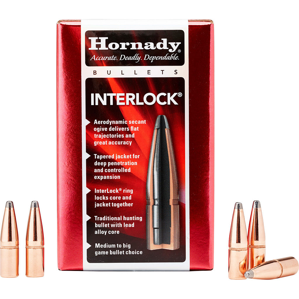 Hornady Traditional Rifle Bullets 30 Cal. .308 165 gr. BTSP Interlock 100 Box