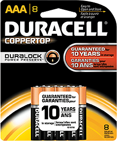 Duracell Coppertop Batteries AAA 8 pk.