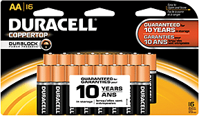 Duracell Coppertop Batteries AA 16 pk.