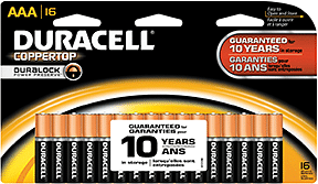 Duracell Coppertop Batteries AAA 16 pk.