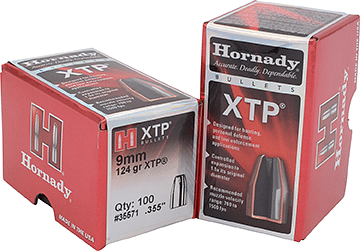 Hornady HP/XTP Bullets 9 mm. .355 in. 124 gr. 100 pk