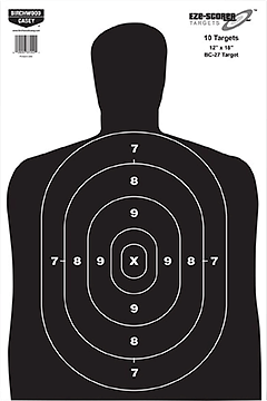 Birchwood Casey EZE-Scorer Target BC-27 Silhouette 12×18 in. 10 pk.