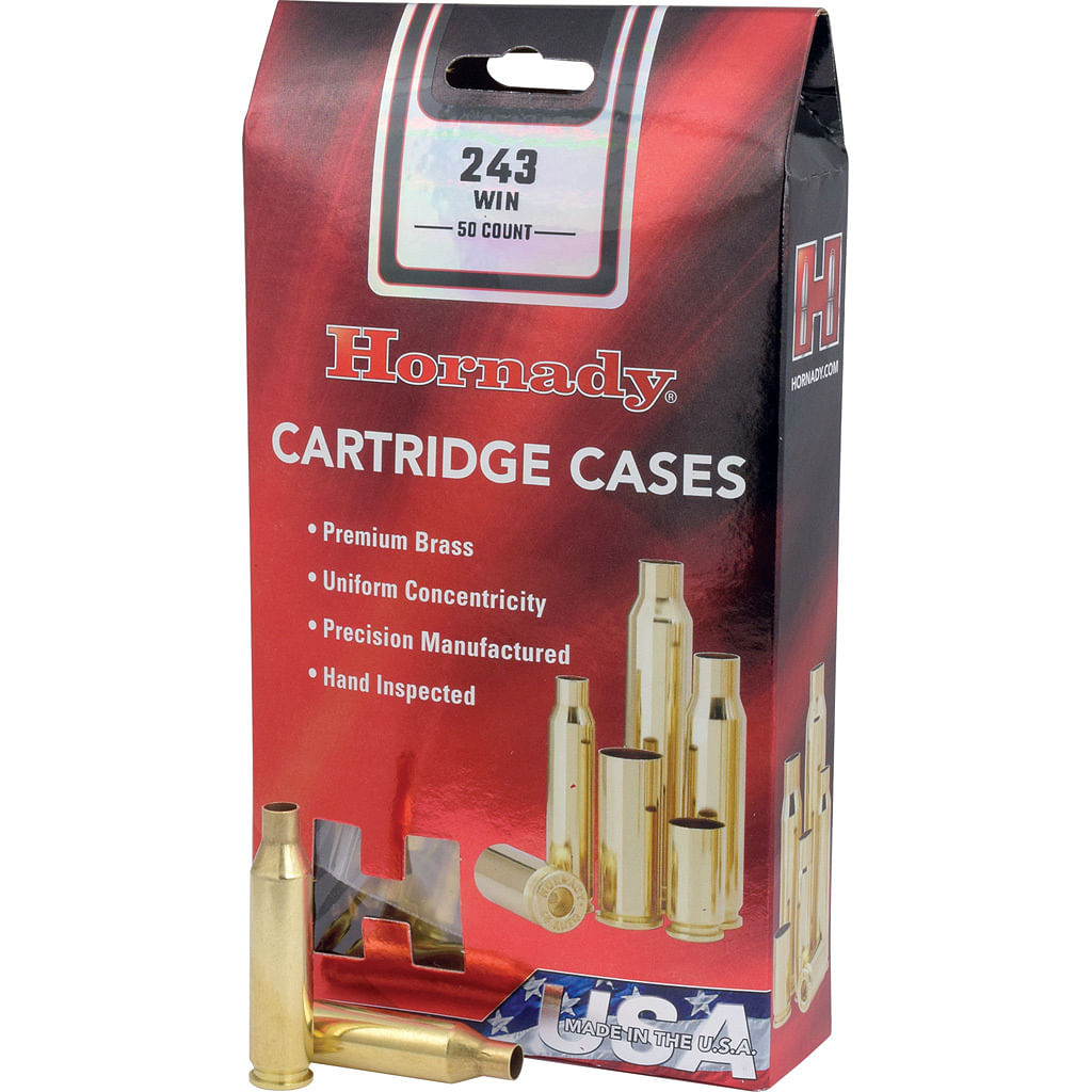 Hornady Unprimed Brass 243 Win. 50 pk.