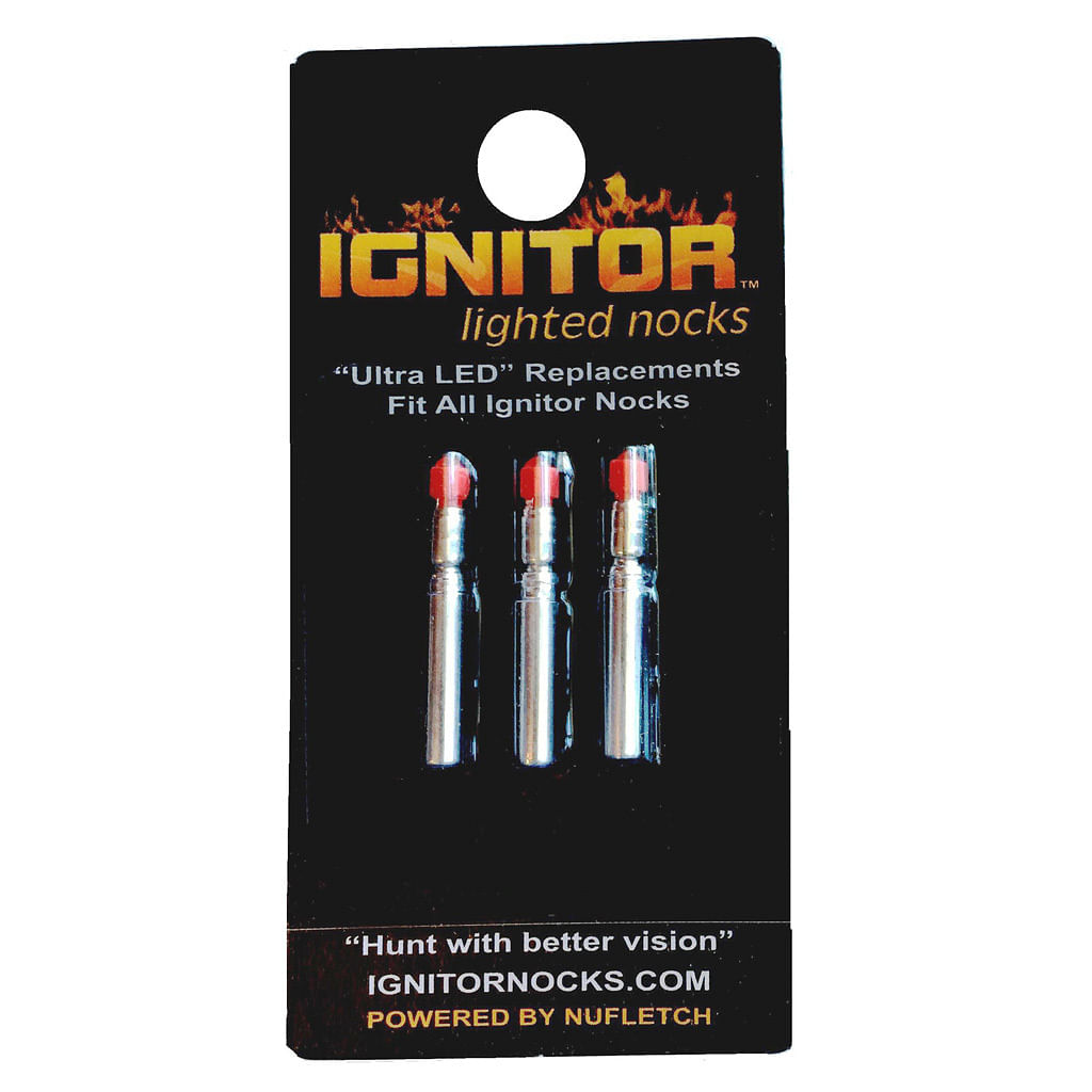 NuFletch Ignitor Nock Replacement Bulbs Red Universal 3 pk.