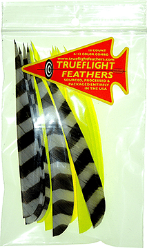 Trueflight Feather Combo Pack Barred/Chartreuse 5 in. LW Shield Cut