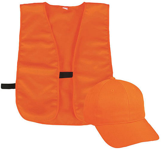 Outdoor Cap Vest and Cap Combo Blaze Orange Adult