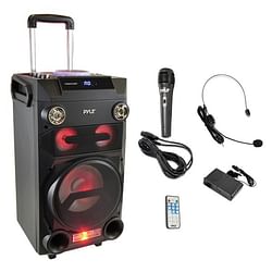 Category: Dropship Musical Instruments, SKU #PYRPWMA335BT, Title: Pyle Pro PWMA335BT Portable Bluetooth Karaoke Speaker Radio
