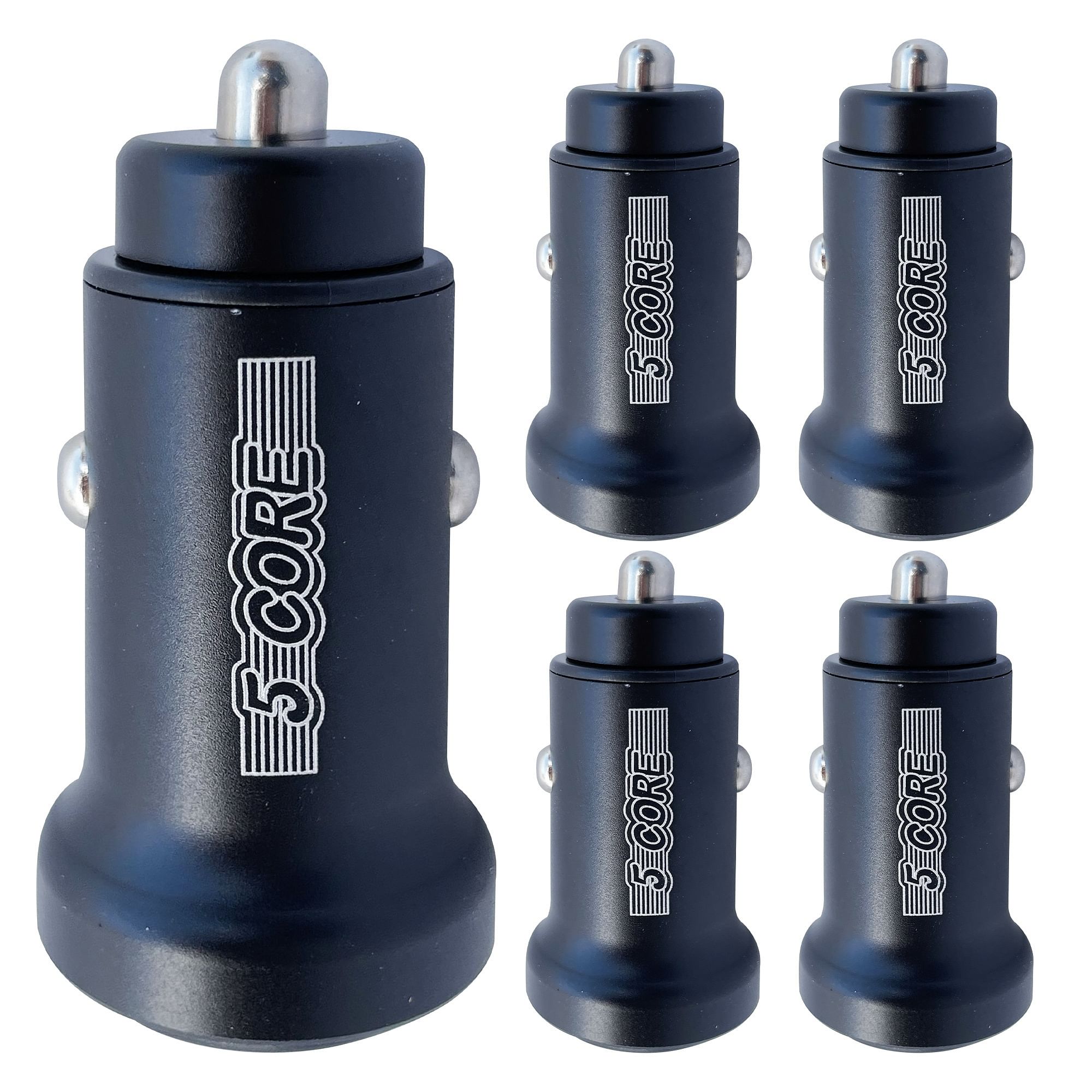 5Core 5 Pcs 12V Car USB Fast Charger Dual USB Port Adapter For IPhone; Samsung CDKC13 5Pcs