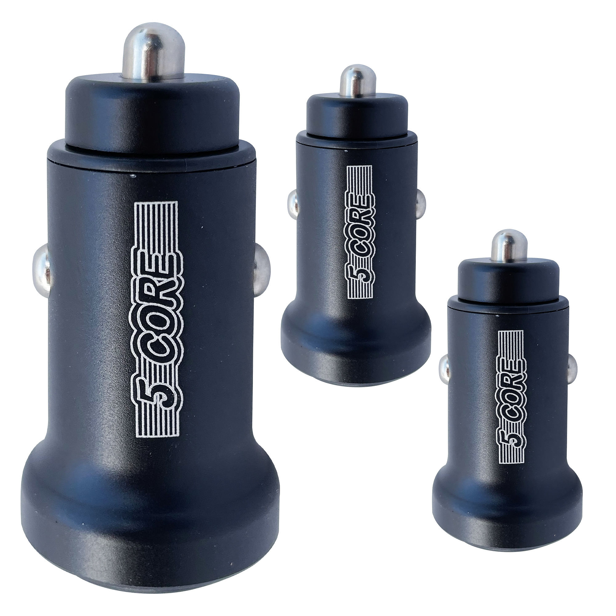 5Core 3 Pcs 12V Car USB Fast Charger Dual USB Port Adapter For IPhone; Samsung CDKC13 3Pcs