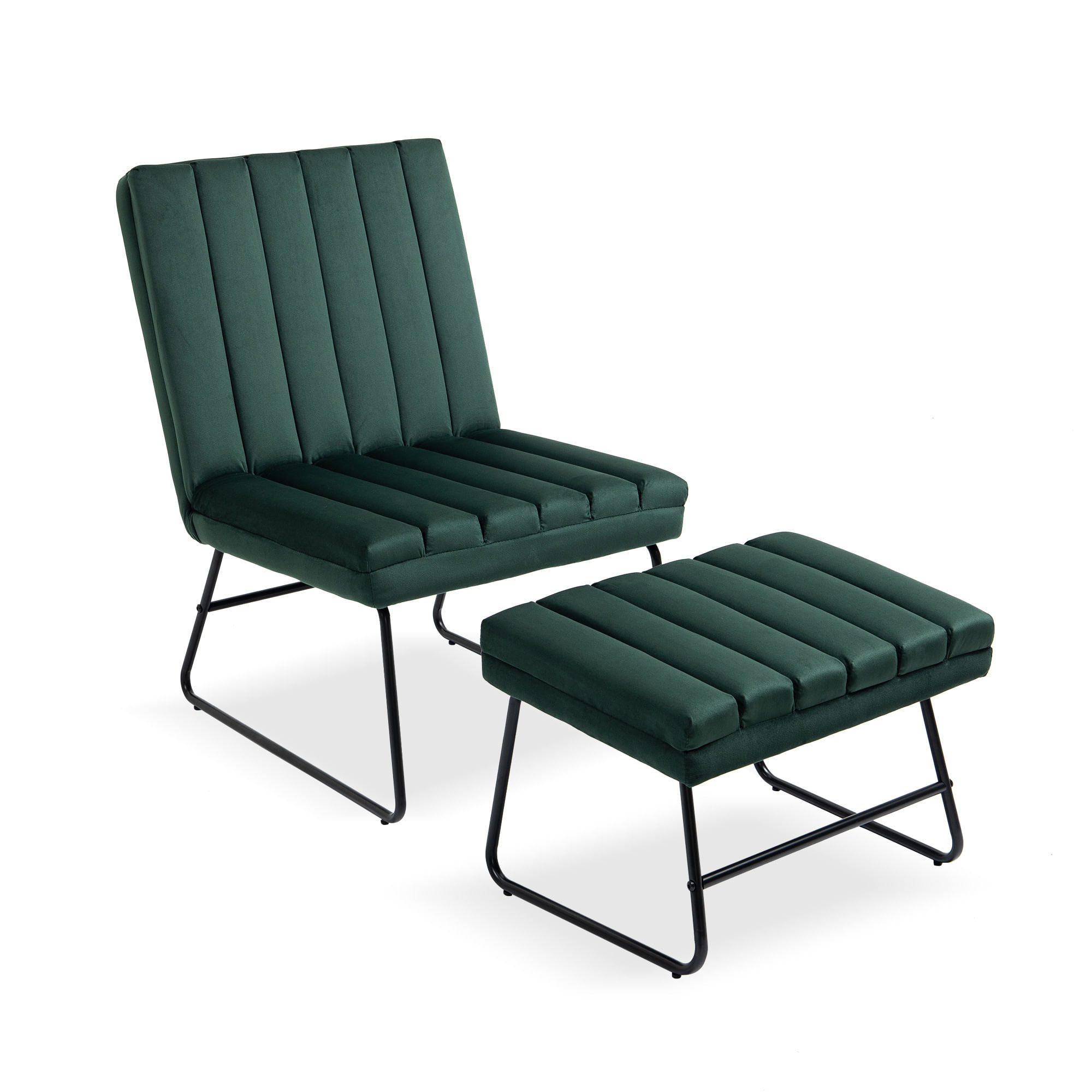 Green Modern Lazy Lounge Chair Contemporary Single Leisure U