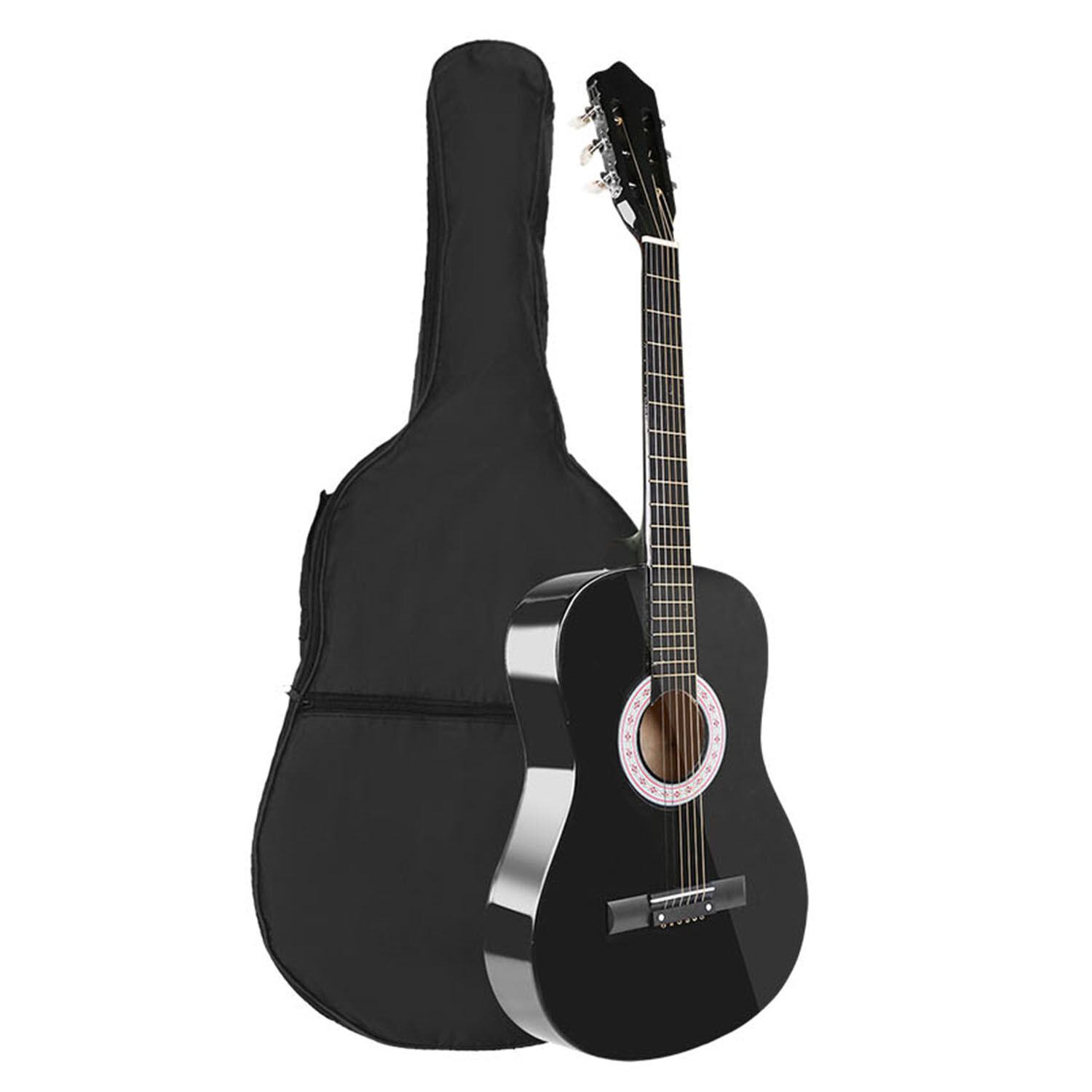 38" Acoustic Beginners Guitar Guitar Bag Strap Tuner Extra S