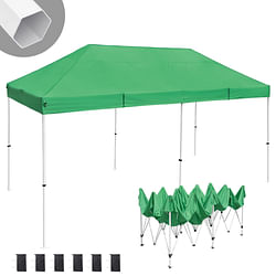 Category: Dropship Outdoors, SKU #D0100HPAU6U, Title: 10X20ft EZ Pop Up Canopy Folding Gazebo/Green
