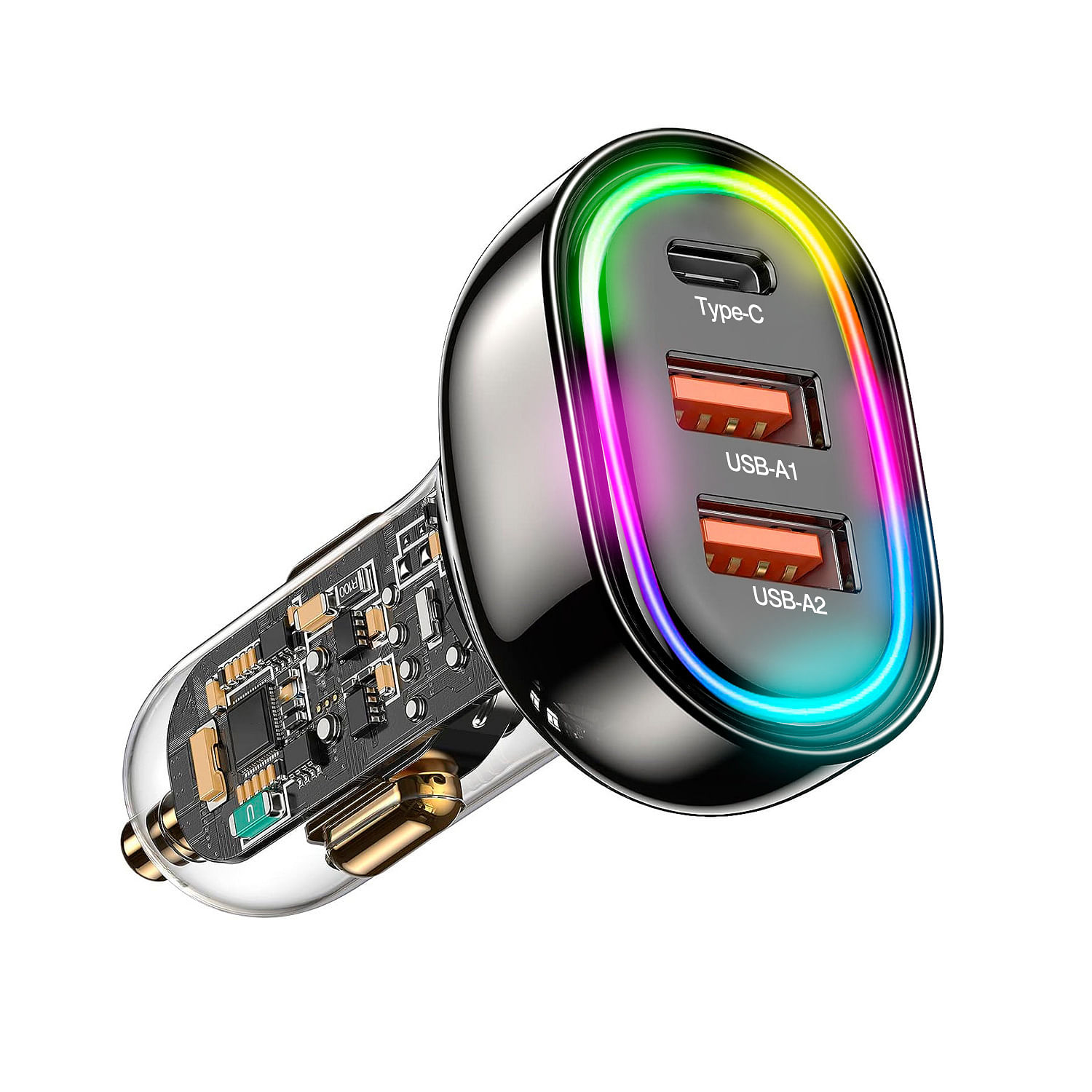 90W 3 Ports Fast Charge Car Charger QC3.0 PD3.0 US