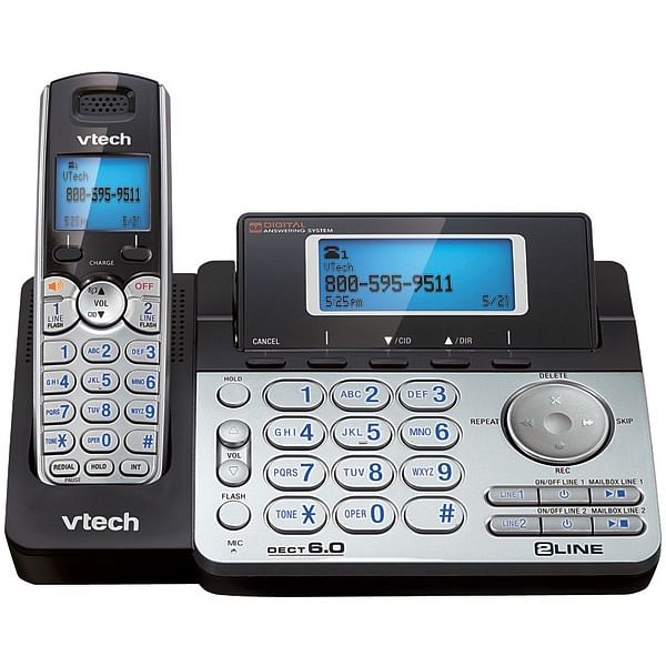 Dect 6.0 2-ln crdless phn
