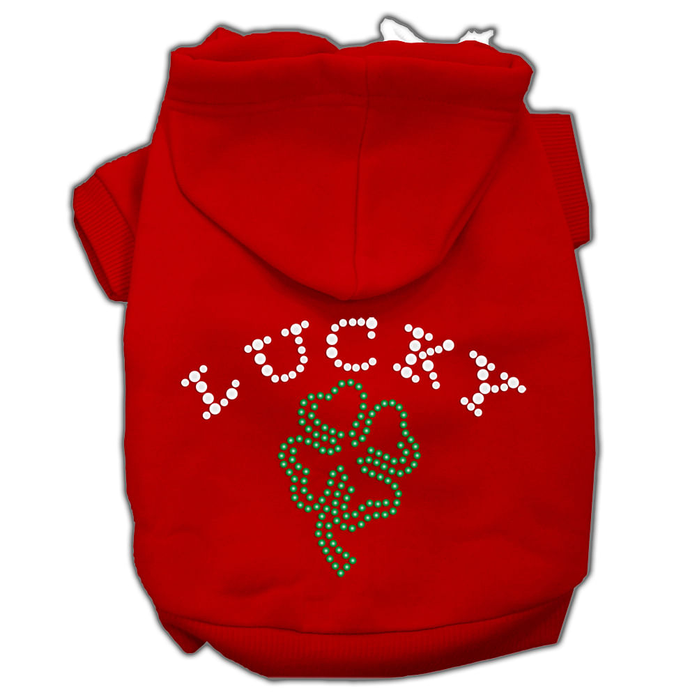 Leaf Clover Outline Hoodies Red XXL