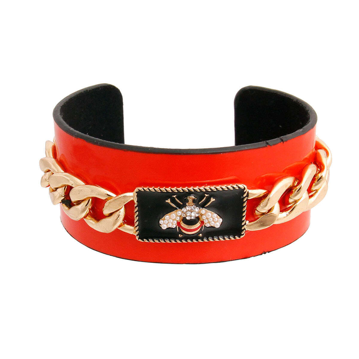 Bee-luxe Cuff: Red Bespoke Chain - Image 4