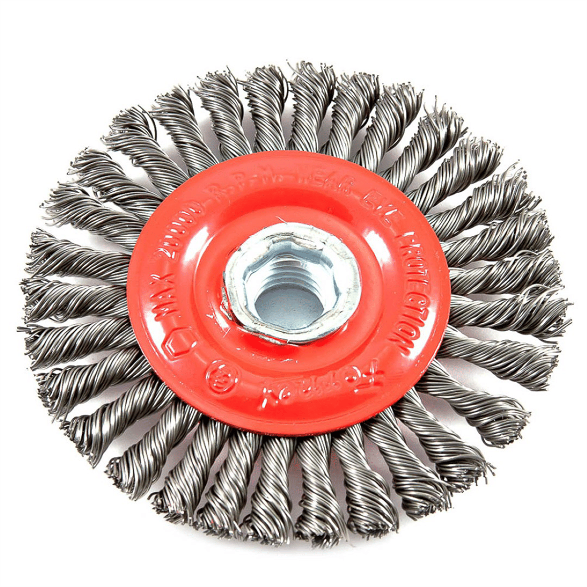 Forney Industries Wire Wheel, Stringer Bead, 4 in x .020 in x 5/8 in-11 Arbor