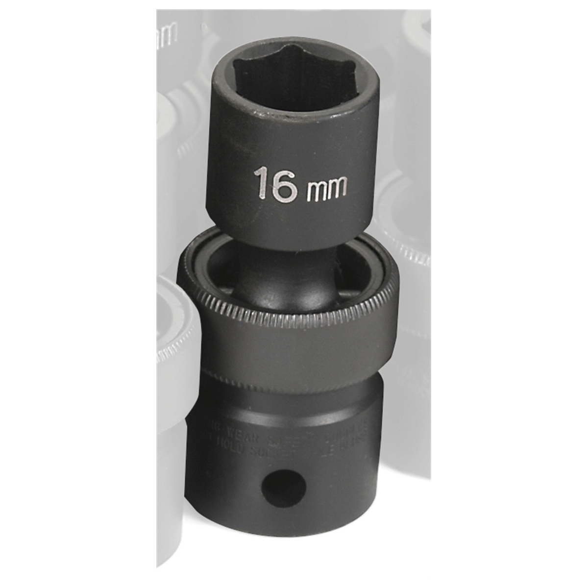 Grey Pneumatic 1/2" Drive x 16mm Standard Universal Socket