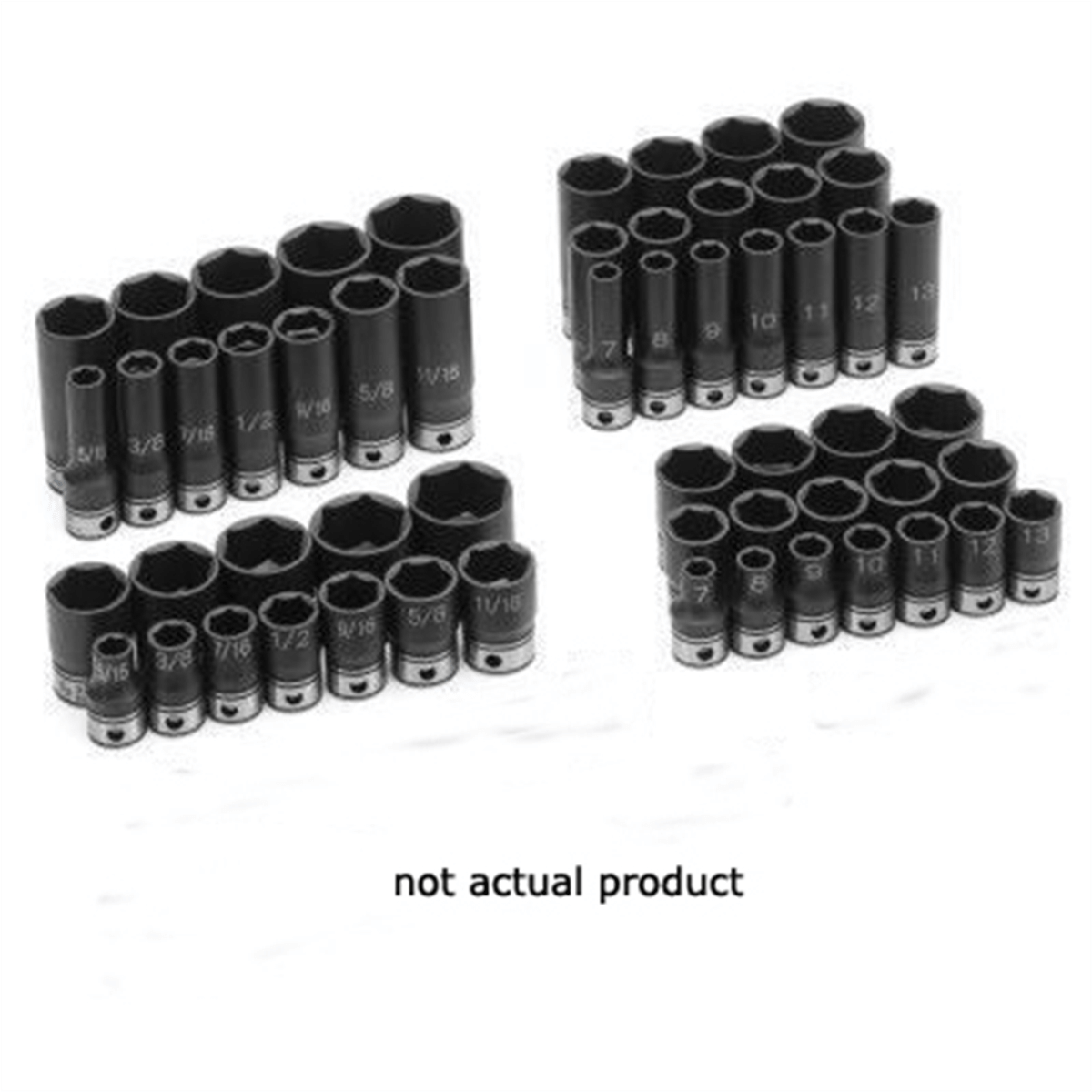 Grey Pneumatic 3/8" Drive x 7/16" Deep Duo-Socket - 6 Point