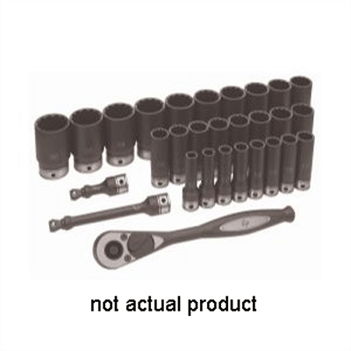 Grey Pneumatic 1/2" Drive x 15mm Deep Duo-Socket - 12 Point