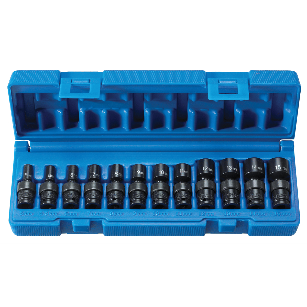 Grey Pneumatic 1/4" Drive 6 PT 12 PC Magnetic Std. Universal Set