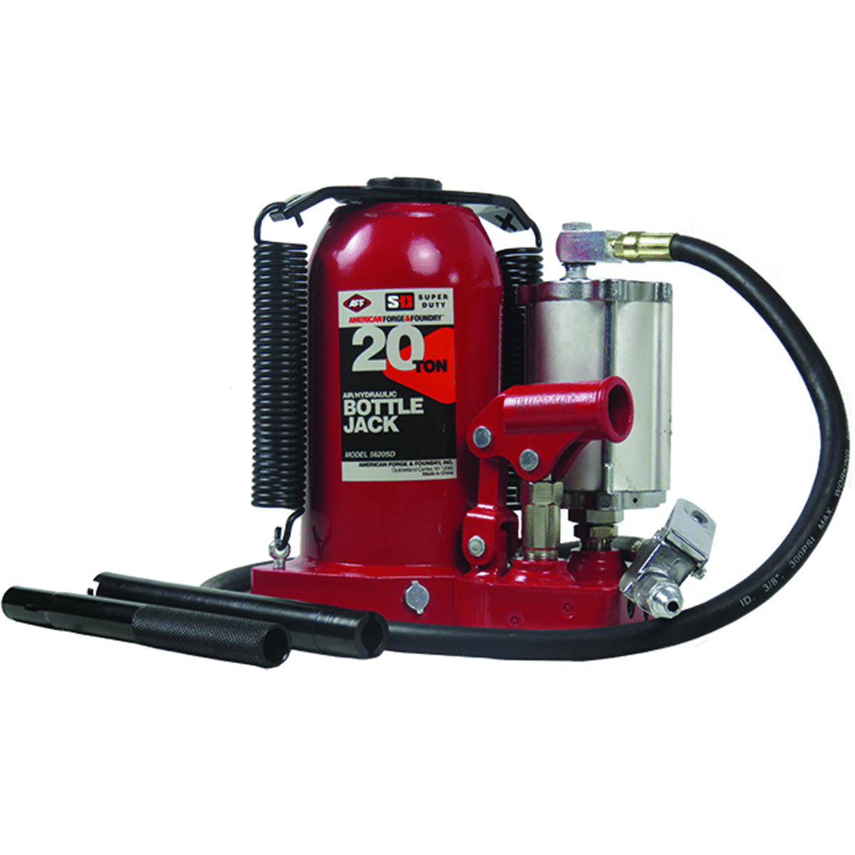 American Forge & Foundry Bottle Jack - 20 Ton Capacity - Air/Manual - SUPER DUTY