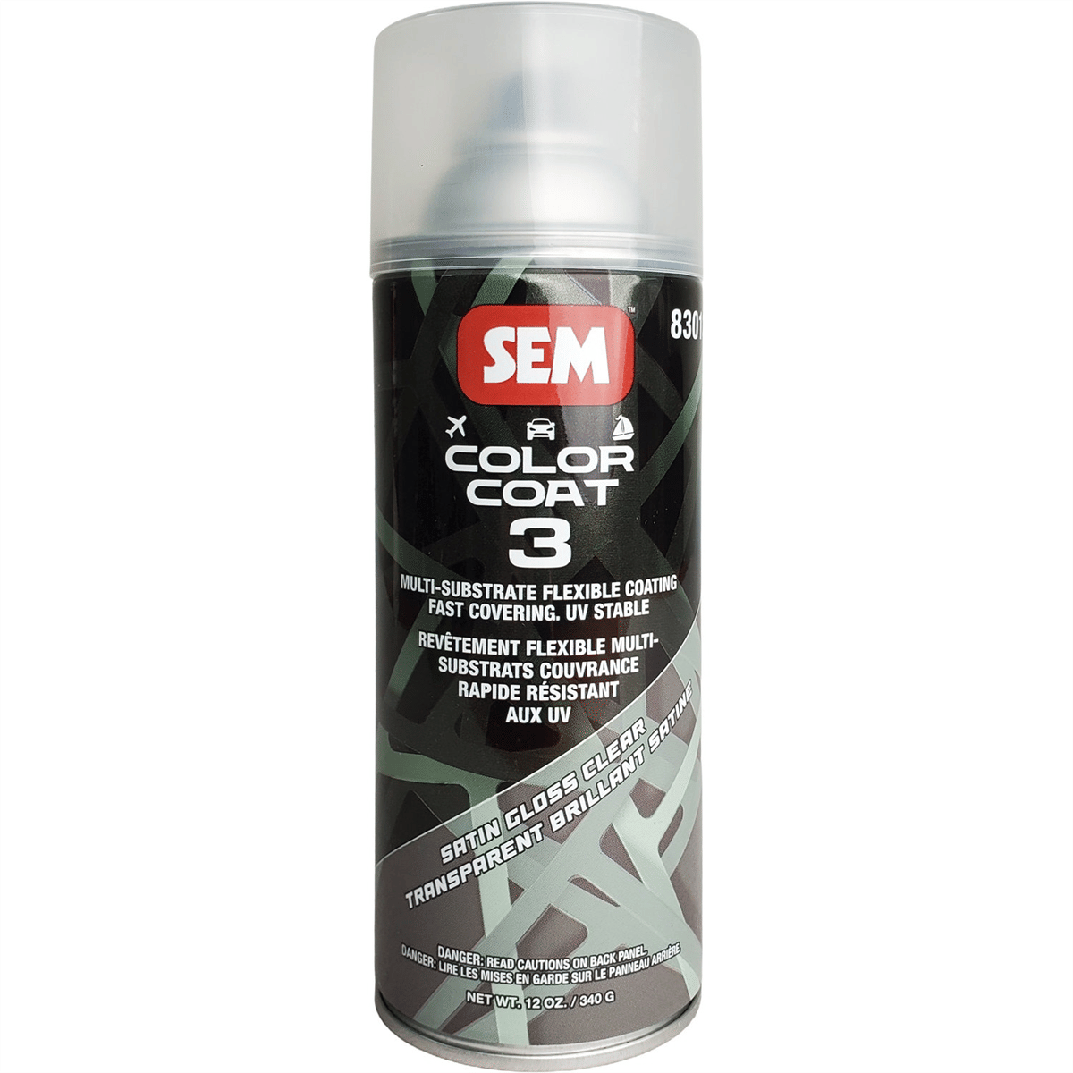 SEM Paints Color Coat 3 Satin Gloss Clear 16 oz Aerosol