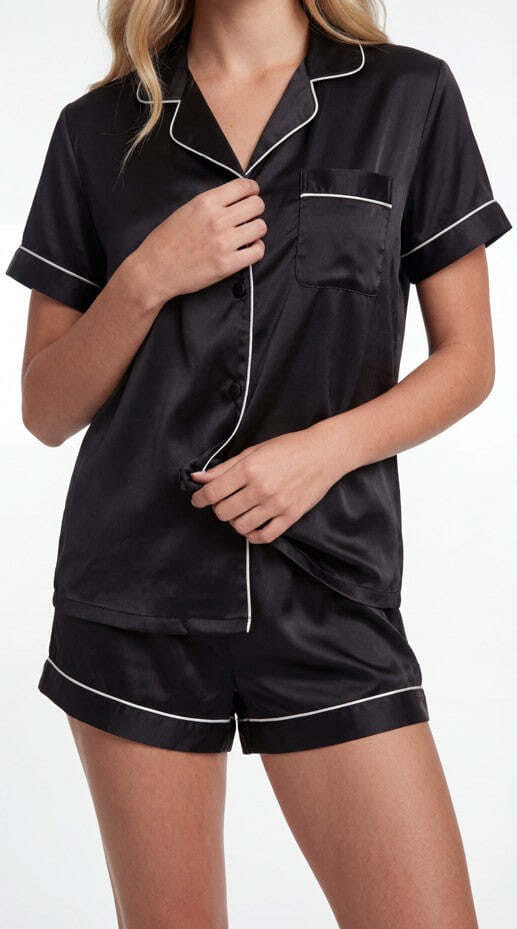 2951 Satin PJ Set W/ Piping