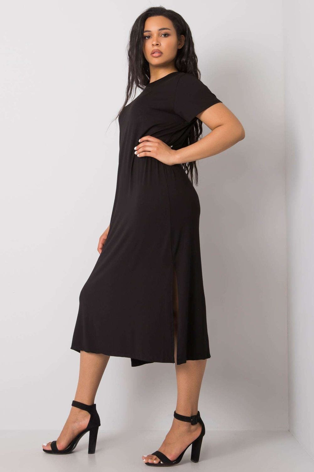 black - Plus size dress model 166013 BFG - Image 3