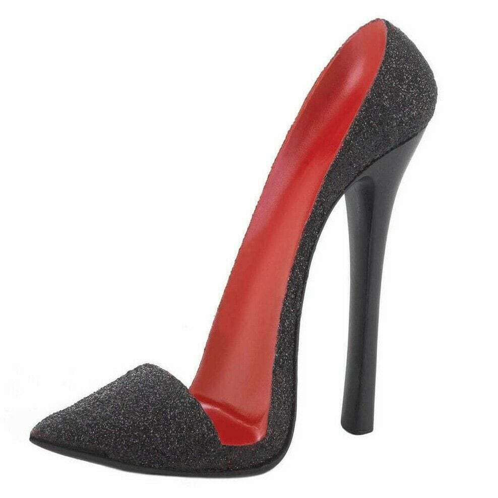 Sparkly High Heel Shoe Phone Holder Black