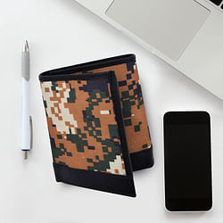 Category: Dropship Gifts, SKU #MA-RFID1107Camo, Title: AFONiE- Camo RFID Leather Trifold Wallet