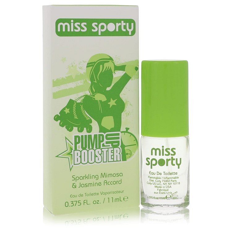 Miss Sporty Pump Up Booster by Coty Sparkling Mimosa & Jasmine Accord Eau De Toilette Spray .375 oz (Women)