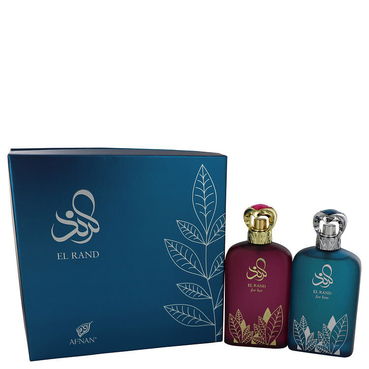 Afnan El Rand by Afnan Gift Set — El Rand Femme 3.4 oz Eau De Parfum Spray + 3.4 oz El Rand Homme Eau De Parfum Spray (Men)