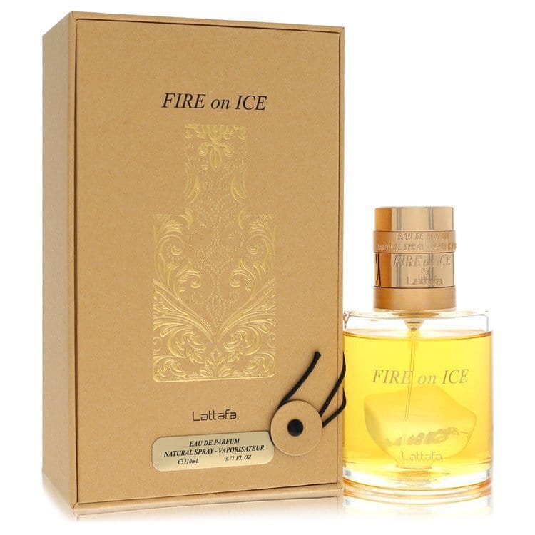 Lattafa Fire on Ice by Lattafa Eau De Parfum Spray (Unisex) 3.7 oz (Men)