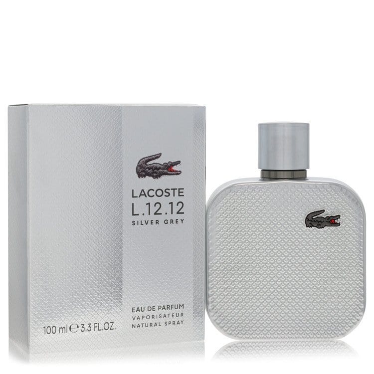 Lacoste Eau De Lacoste L.12.12 Silver Grey by Lacoste Eau De Parfum Spray 3.3 oz (Men)