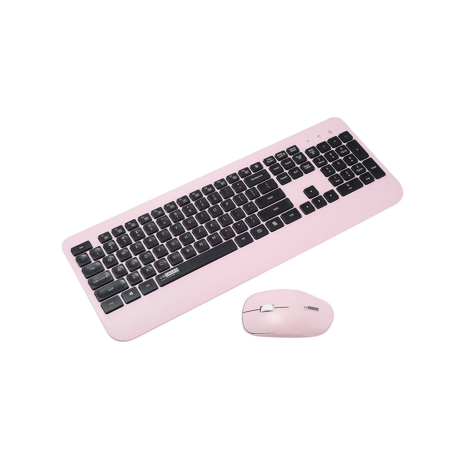Uncaged Ergonomics KM1 Wireless Keyboard Mouse Combo Pink