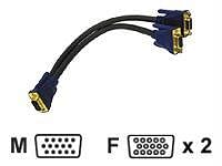 Ultimaandtrade; one hd15 male to two hd15 female sxga monitor y-cable