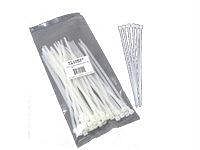7.75in releasable/reusable cable ties multipack (50 pack) - white (taa compliant
