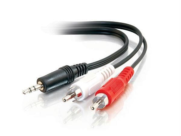 6ft value series™ one 3.5mm stereo male to two rca stereo male y-cable