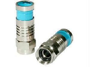 Rg6 quad compression f-type connector with o-ring 