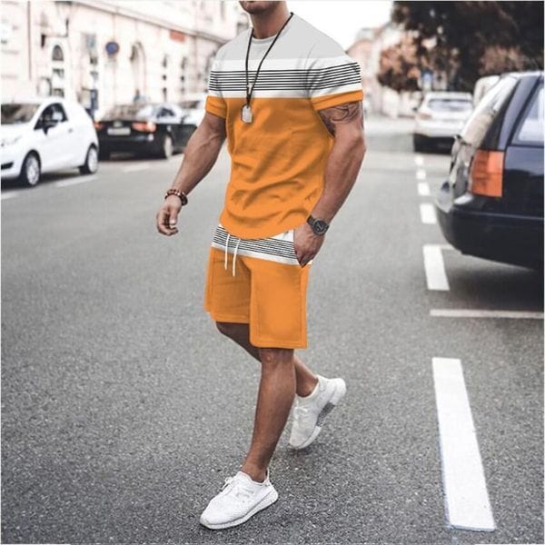 Color: 6 - Size: XXS - Men's Tracksuits Summer Tracksuit T Shirt Man Creativity Tops Sportswear Men Sets Short Outfits Male Causal O-neck Harajuku ClothesM
