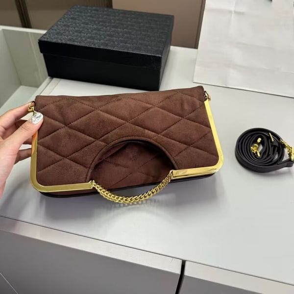 Color: 1 - Chain bag canvas texture simplicity 5A high-end quality designer luxury women's one-shoulder cross-body tote bag underarm banquet coin purse 28 24cm