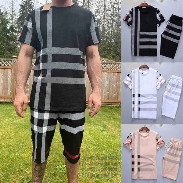 Color: 15 - Size: L Asian size - 2021 Mens Summer tracksuit fashion Pullovers t-shirt Classic trend Shorts Sportswear Outfits designer round neck pure cotton Black White women suit Sweat Suits M-3XL