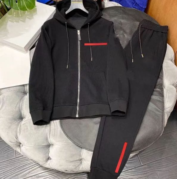 Color: White2 - Size: M - Designer Man Jackets Sets Tracksuit Hoodie Jumpers Suits Mens Tracksuit Terry Spring Autumn Outwears Coat Two Pieces Set M-5XL