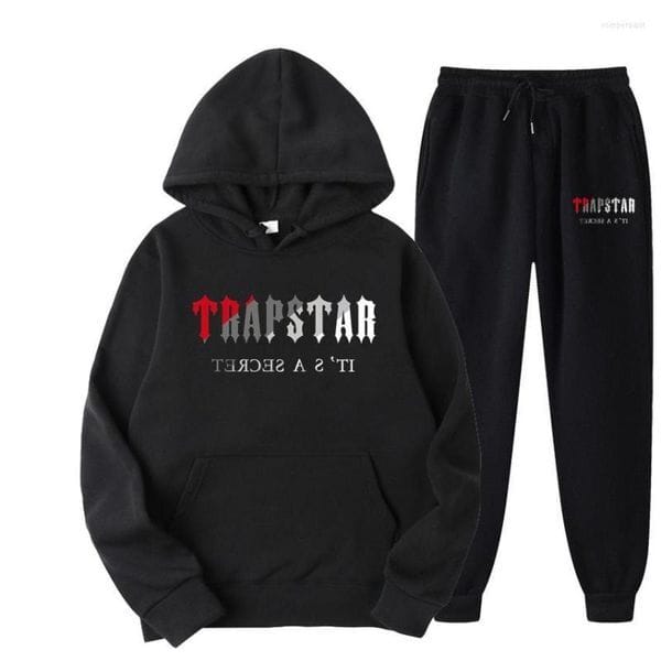 Color: Beige - Size: L - Men's Tracksuits - Men's Printed Blazer Baggy Two-piece Hoodie And Jogging Pants In 15 Warm Colors